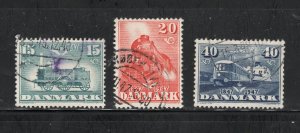 Denmark Scott#  301-303  used single