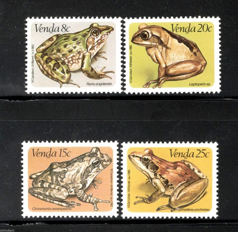 Venda 1982 Frogs Reptiles Amphibians Fauna Wildlife Sc 96-99 MNH # 5405