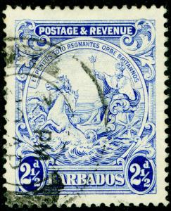 BARBADOS SG233, 2½d blue, FINE USED.