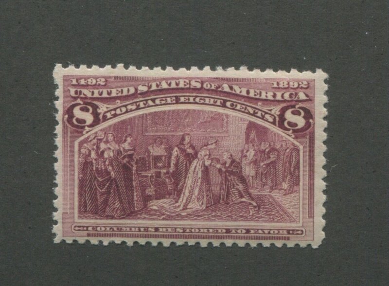 United States Postage Stamp #236 MINT MNH F/VF 8¢ Columbian