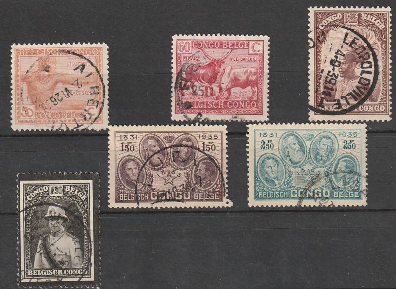 #99,113,148,158,161,163 Belgium Congo Used