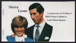 Sierra Leone 513,515,517 Royal Wedding Booklet MNH VF