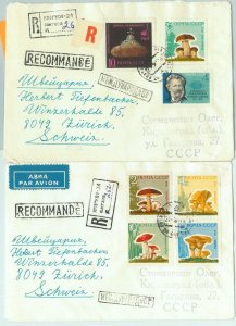 67420 - USSR - POSTAL HISTORY - STAMP SET on  COVER (x2) - 1964  Mushrooms