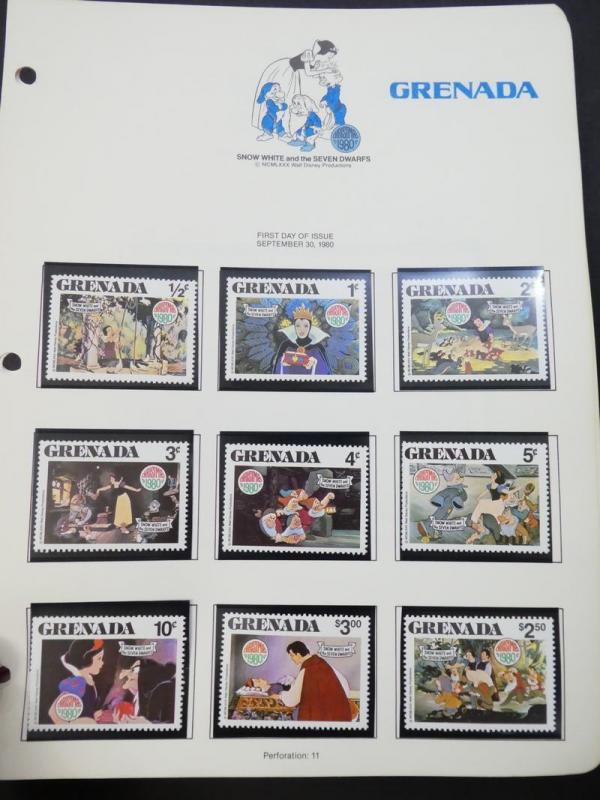 EDW1949SELL : GRENADA Beautiful collection of VF MNH Disney sets, S/s & Shtlts