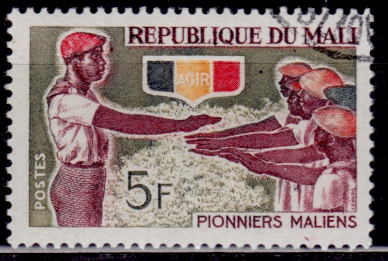 Mali, 1966, Mali Pioneers, 5f, used with gum