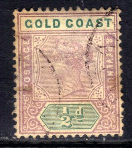 Gold Coast 1898 QV 1/2d Mauve & Green used SG 26 ( M1344 )