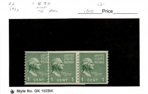 United States Postage Stamp, #839 Mint NH Pair (2 ea), 1939 Washington (AO)