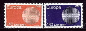 French Andorra 196-97 MNH 1970 Europa    (ap6194)