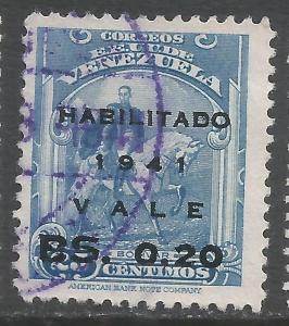 VENEZUELA 375 VFU BOLIVAR Z7096-2