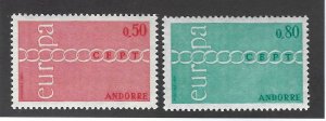 French Andorra SC#205-206 MNH VF SCV$20.00...Take a Look!