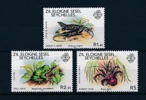 [60369] Seychelles Zil Eloigne Sesel 1981 Reptiles Skink Frog Crab MLH