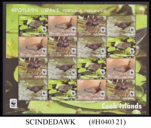 COOK ISLANDS - 2014 PORZANA TABUENSIS / BIRDS MIN/SHT MNH