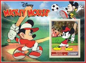 Stamps.Disney Mickey Mouse Baseball, Soccer 2024 year 6 sheets perforated  NEW