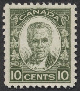 Canada #190 10c George-Etienne Cartier XF Centered Mint OG LH