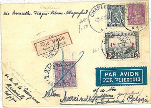 x273 - BELGIUM - POSTAL HISTORY - 1st Flight fittings Klagenfurt - TAXED...-