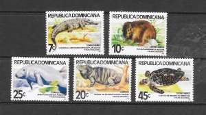 DOMINICAN REPUBLIC #895,C314-17 NATIONAL ANIMALS MNH