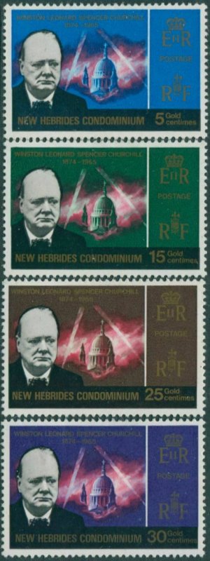 New Hebrides 1966 SG114-117 Churchill set MLH