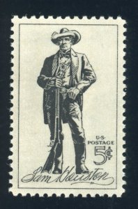 US Stamp #1242 Sam Houston 5c - PSE Cert - GEM 100 - MNH