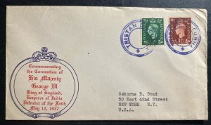 1930s Tristan Da Cunha Cover To New York USA