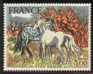 France ~ #1585 ~ Horses by Yves Brayer ~ MNH