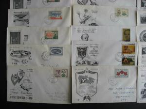 Canada 33 Rosecraft cachet FDC First Day Covers mostly 1960s era different