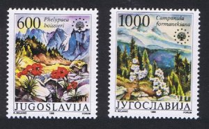 Yugoslavia Nature Protection Plants 2v 1988 MNH SC#1900-1901 SG#2466-2467