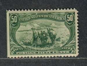 US Sc#291 M/H/EF, Slight Natural Gum Bend, Cv. $600