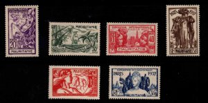 Mauritania Scott 69-74 MH* Paris Expo stamp set 1937