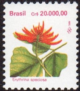 Brazil 2273 - Mint-NH - 20,000cr Erythrina speciosa (1993) (cv $2.70)