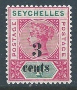 Seychelles #22 NH 4c Queen Victoria Surcharged