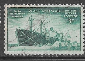 USA 939: 3c Ship, used, VF