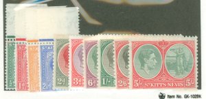 St. Kitts-Nevis #79/88a  Single (Complete Set)