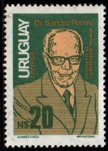 1986 Uruguay state visit president Sandro Pertini Italy #1226 ** MNH