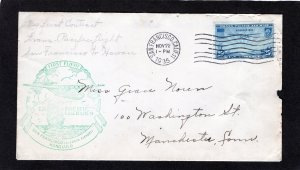 C20 Sea Plane, FDC addressed w/small holes on edge