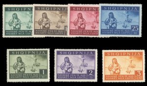 German WWII Occupation, Albania #Mi. 15-21 Cat€100, 1944 set of seven, neve...