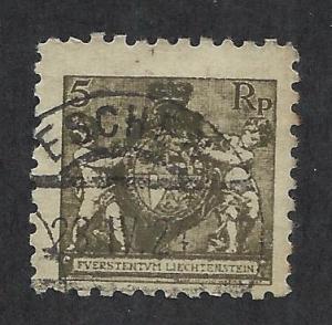 LIECHTENSTEIN SC# 57a FVF/U 1921