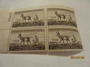 SCOTT 1078 3 CENT  WILDLIFE PRONGHORN ANTELOPE 1956 OG