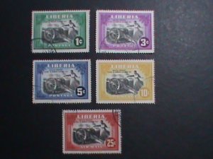 ​LIBERIA-1947 SC#301-4,C57  125TH ANNIV: DEFENCE OF MONROVIA-1822 CTO VF