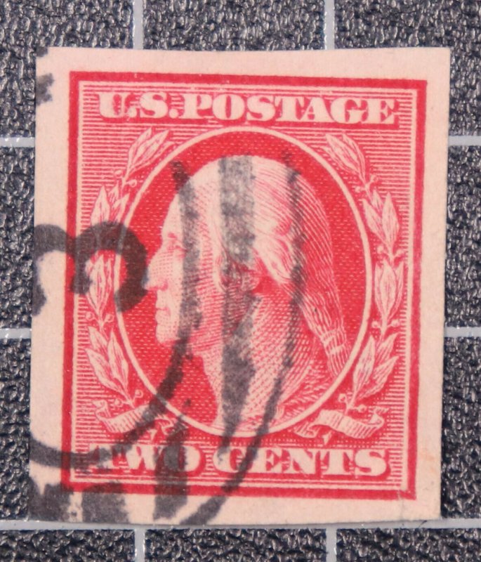 Scott 384 2 Cents Washington Used Nice Stamp SCV $2.75