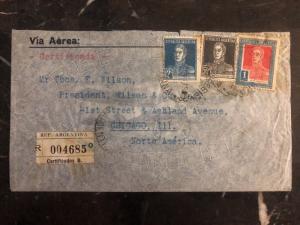 1931 Buenos Aires ARgentina First Flight Cover FFC To Chicago Il USA FAM 10