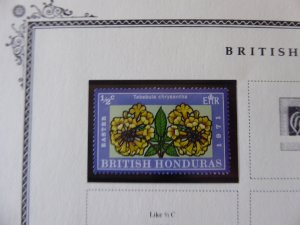 British Honduras 1888-1972 Stamp Collection on Album Pages