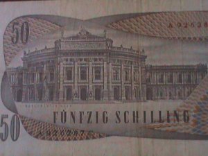 ​AUSTRIA-1970-AUSTIRAN NATIONAL BANK-$50 SCHILLING-LT.-CIRCULATED NOTE VF