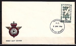 New Zealand, Scott cat. 378. Nat`l Scout Jamboree issue. First day cover. ^