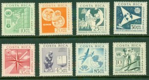 COSTA RICA C321-8 MNH CV $9.50 BIN $5.25