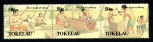 Tokelau Scott #174a MNH STRIP Men's Handicrafts CV$5+