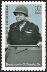 SC#3121 32¢ Benjamin O. Davis Single (1997) SA