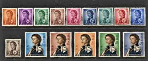 STAMP STATION PERTH Hong Kong #203-217 QEII Definitive Set MVLH CV$210.00