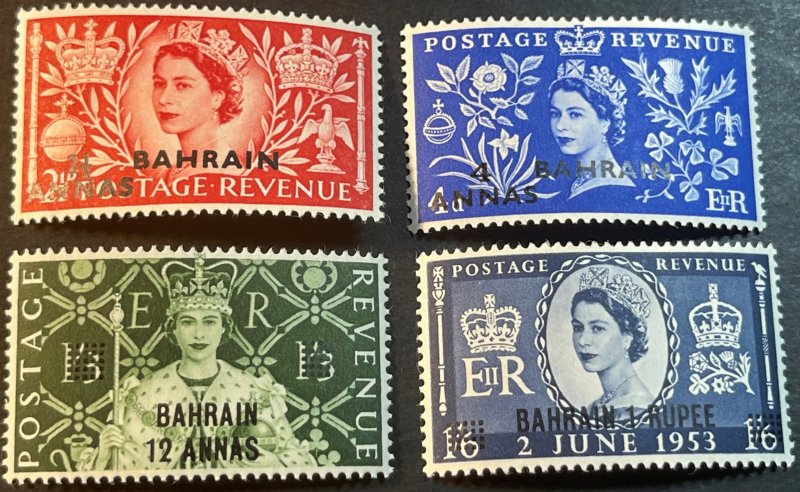 BAHRAIN # 92-95--MINT/HINGED---COMPLETE SET---1953