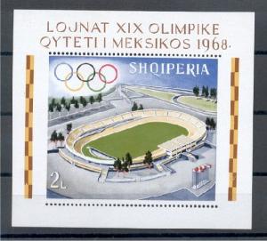 ALBANIA OLYMPIC GAMES 1968, NH SHEETLET	