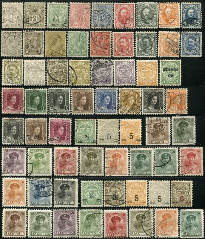LUXEMBOURG Postage Stamp Collection EUROPE Used